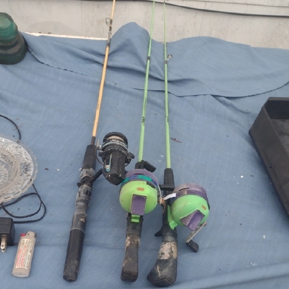 zebco& Shakespeare Other - Fishing Rods with Reels - Green and Black(3)